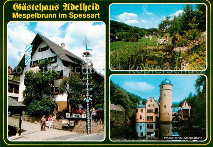 Mespelbrunn Gaestehaus Adelheid Garten Maibaum Wasserschloss