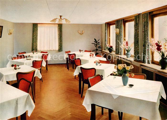 Schoenwald Schwarzwald Pension Haus Baeuerle Gastraum