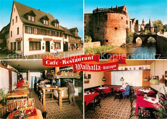 Buedingen Hessen Cafe Restaurant Walhalla Gaststube Bar Teilansicht