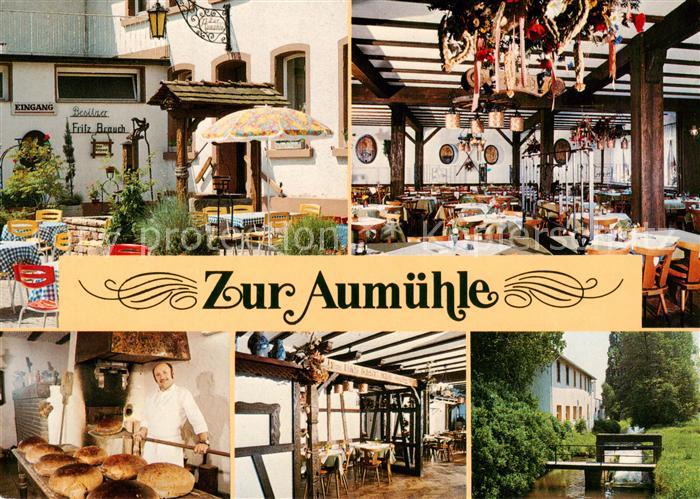 Hassloch Pfalz Speisegaststaette Zur Aumuehle Gastraeume Terrasse Baeckerei