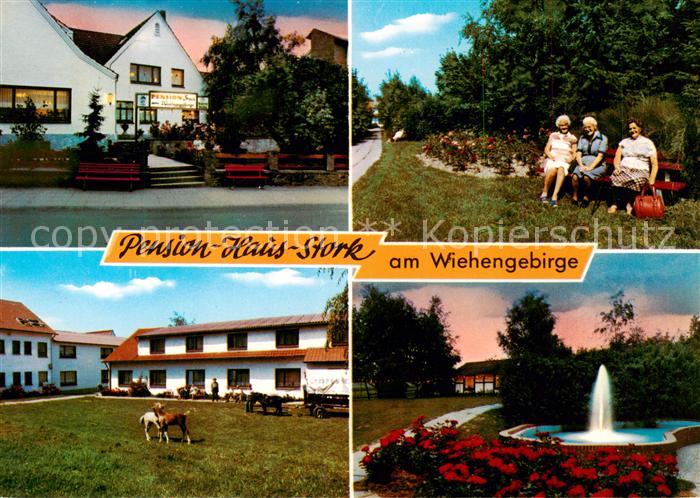 Preussisch-Oldendorf Pension Haus Stork am Wiehengebirge Park Brunnen