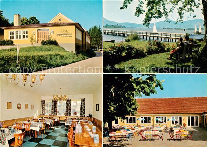 Chieming Chiemsee Gasthof Metzgerei Unterwirt Gaststube Terrasse