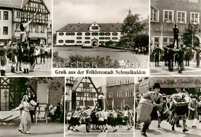 Schmalkalden Thueringen Teilansichten Folkloreveranstaltungen
