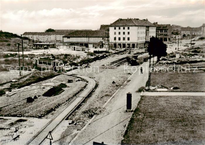 Nordhausen  Harz Strassenbahn Toepferstrasse Kornmark Gleisprovisorium Weberstra