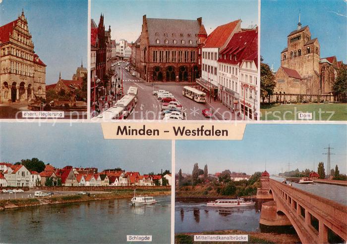 Minden  Westfalen Weser Ehem Regierung Dom Schlagde Mittellandkanalbruecke