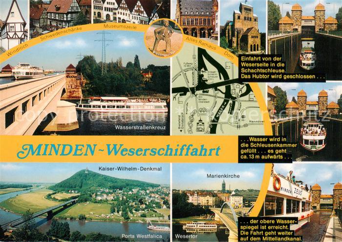 Minden  Westfalen Weser Mindener Fahrgastschiffahrt Wasserstrassenkreuz Kaiser W