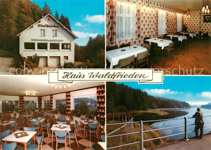 Marienheide Haus Waldfrieden Gastraeume Lingesetalsperre