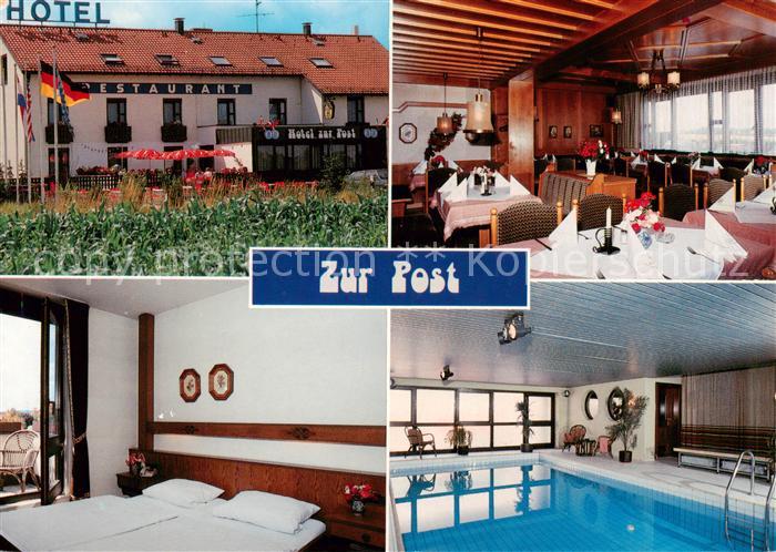 Hessdorf Mittelfranken Hotel Zur Post Gastraum Zimmer Hallenbad