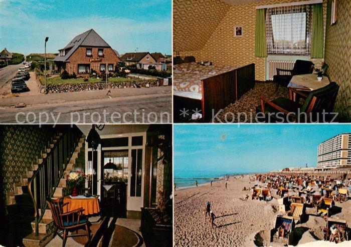 Westerland Sylt Haus Mario Zimmer Treppenaufgang Strandpartie