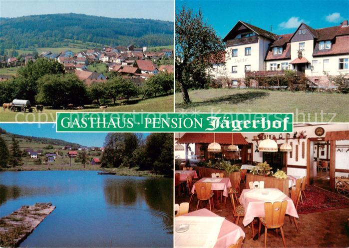 Neuengronau Gasthaus Pension Jaegerhof Gaststube Panorama Angelsee