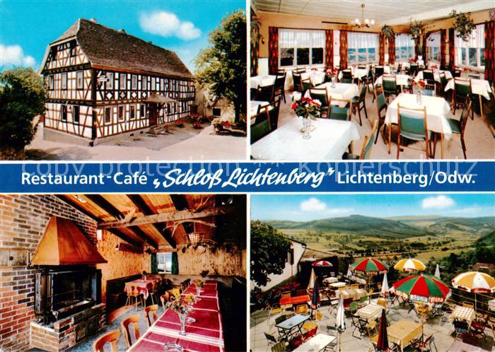 Lichtenberg Odenwald Restaurant Cafe Schloss Lichtenberg Gastraeume Terrasse