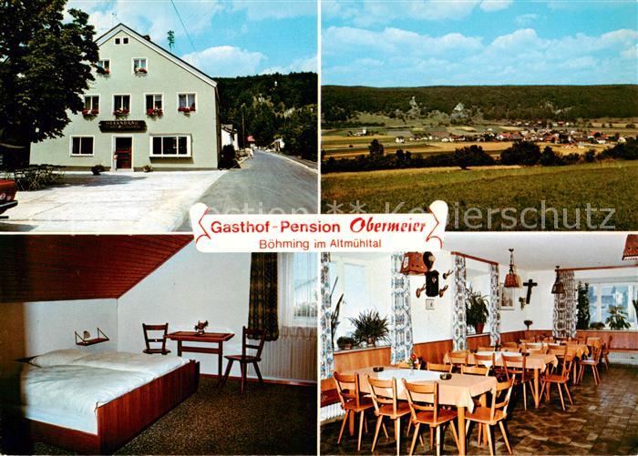 Boehming Gasthof Pension Obermeier Zimmer Gaststube Panorama
