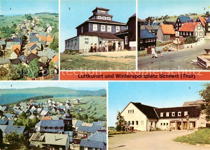 Schnett Masserberg Thueringer Wald Teilansichten Jugendherberge Kulturhaus