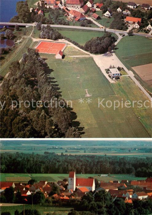 Marxheim Bayern Fliegeraufnahme Sport und Freizeitgelaende mit OT Bruck Blick vo