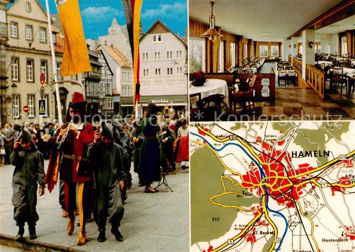 Hameln Weser Cafe Restaurant Kluetturm Gastraum Stadtplan