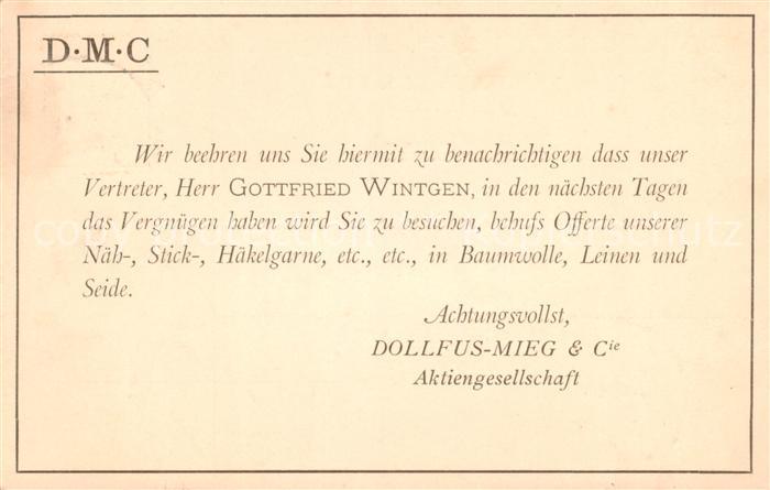 Muelhausen Elsass Dollfus Mieg et Cie Aktiengesellschaft Infopostkarte