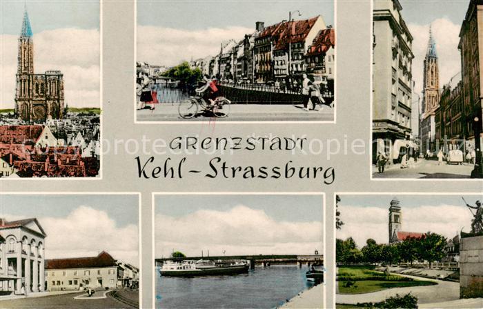 Kehl  Rhein Muenster Teilansichten Rheinpartie
