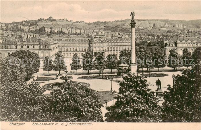 STUTTGART  CITY Schlossplatz mit der Jubilaeumssaeule