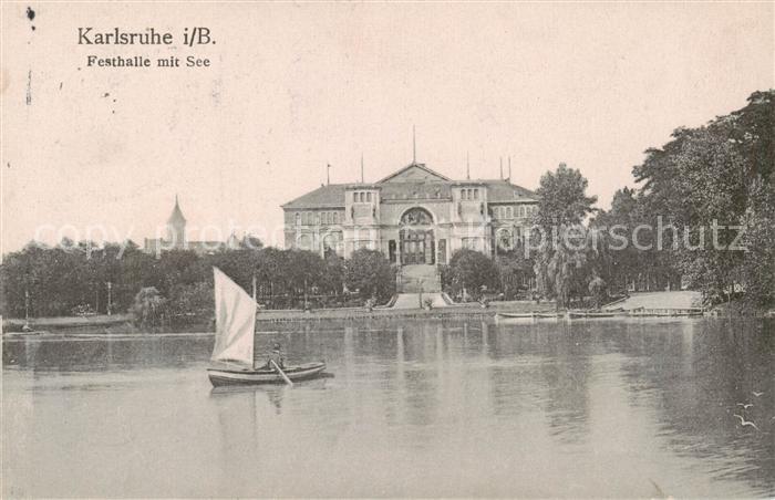 Karlsruhe Baden Festhalle mit See