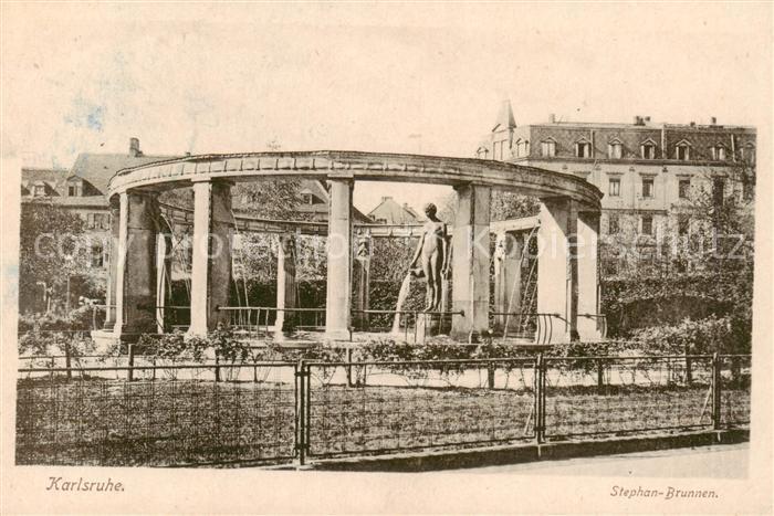 Karlsruhe Baden Stephan Brunnen Feldpost