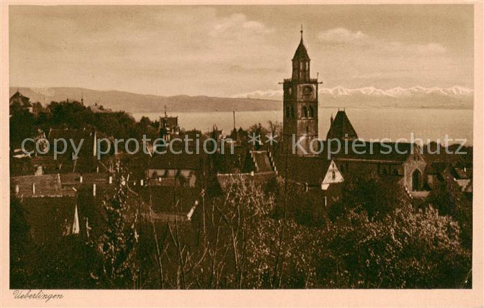 ueberlingen Bodensee Panorama mit Kirche