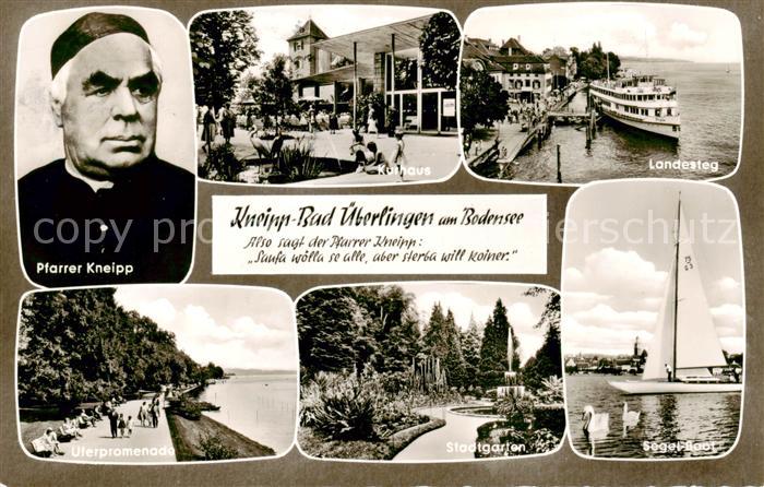 ueberlingen Bodensee Pfarrer Kneipp Kurhaus Landesteg Uferpromenade Stadtgarten