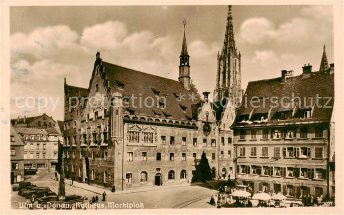 Ulm  Donau Rathaus Marktplatz Muenster