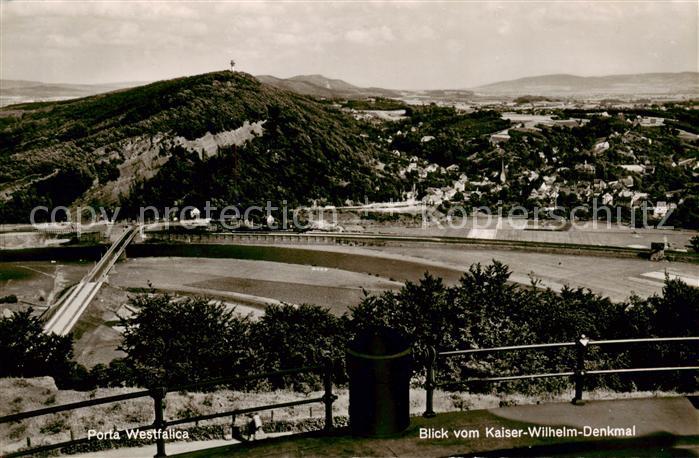 Porta Westfalica Blick vom Kaiser Wilhelm Denkmal
