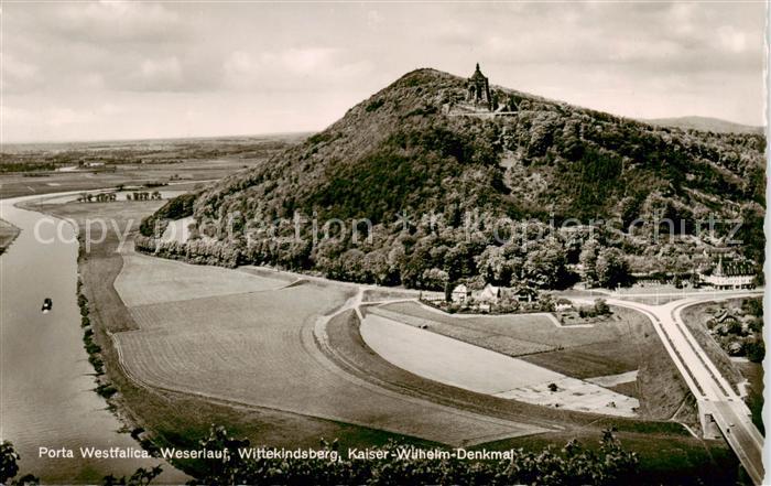 Porta Westfalica Weserlauf Wittekindsberg Kaiser Wilhelm Denkmal