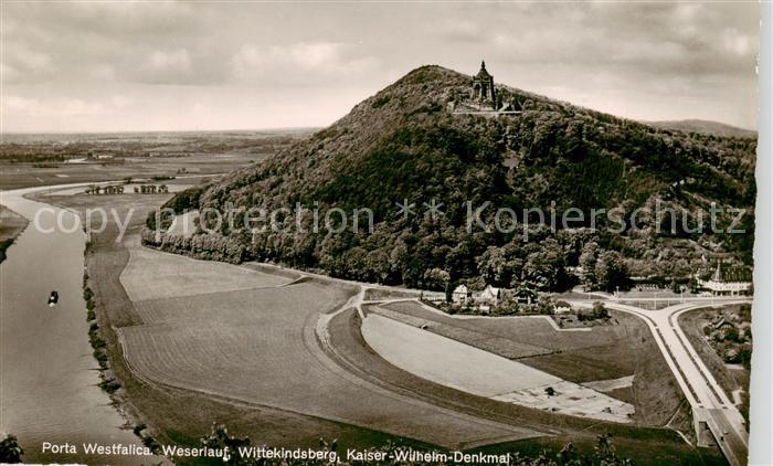 Porta Westfalica Weserlauf Wittekindsberg Kaiser Wilhelm Denkmal