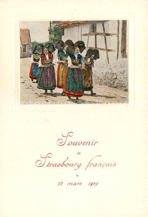 Strasbourg Strassburg 67 Bas-Rhin Souvenir de Strasbourg francais Menuekarte