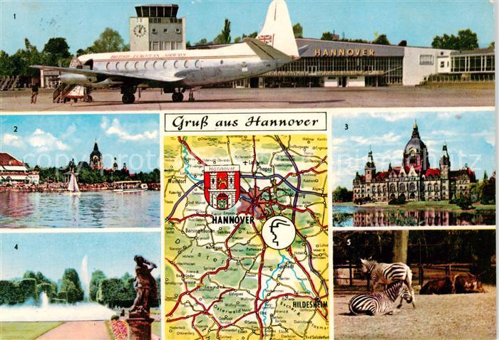 HANNOVER  CITY Flughafen Am Maschsee Neues Rathaus Herrenhausen Grosse Fontaene