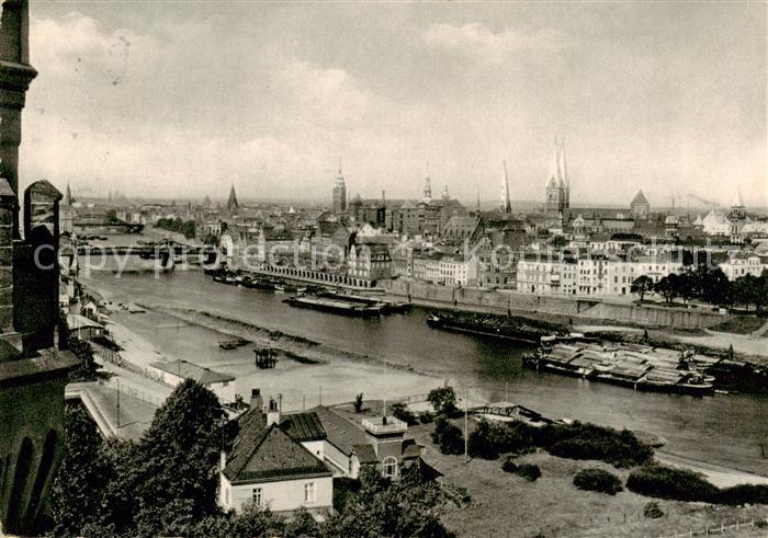 BREMEN  CITY Panorama mit Weser