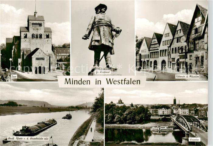 Minden  Westfalen Weser Dom Grosser Kurfuerst Ritterstrasse Museum West Pforte v
