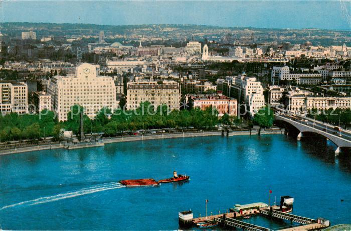 London  UK Embankment Savoy Hotel and River Thames