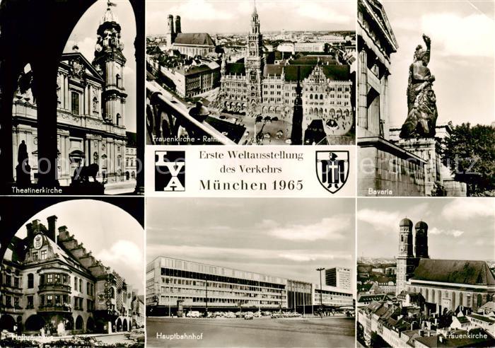 Muenchen Bayern Theatinerkirche Frauenkirche Rathaus Bavaria Hofbraeuhaus Hauptb