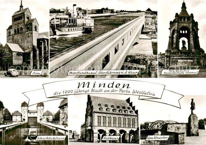 Minden  Westfalen Weser Dom Mittellandkanal Porta Westfalica Kaiser Wilhelm Denk