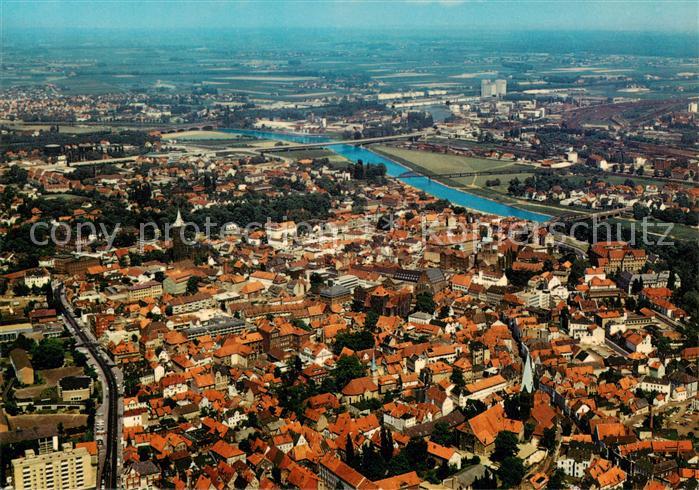 Minden  Westfalen Weser Altstadt zwischen Koenigswall und Weser
