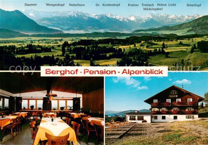 Niedersonthofen Waltenhofen Berghof Pension Alpenblick Landschaftspanorama Alpen