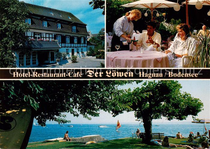 Hagnau Bodensee Hotel Restaurant Cafe Der Loewen Terrasse Liegewiese am See