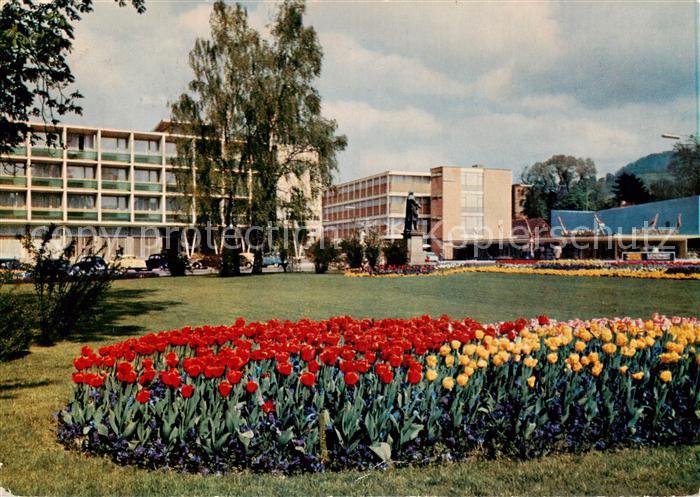 Reutlingen BW Friedrich-List-Platz mit Parkhotel Blumenbeet