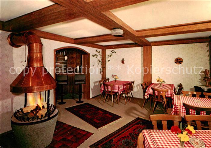 Wertach Pension Moehn Gastraum Kamin