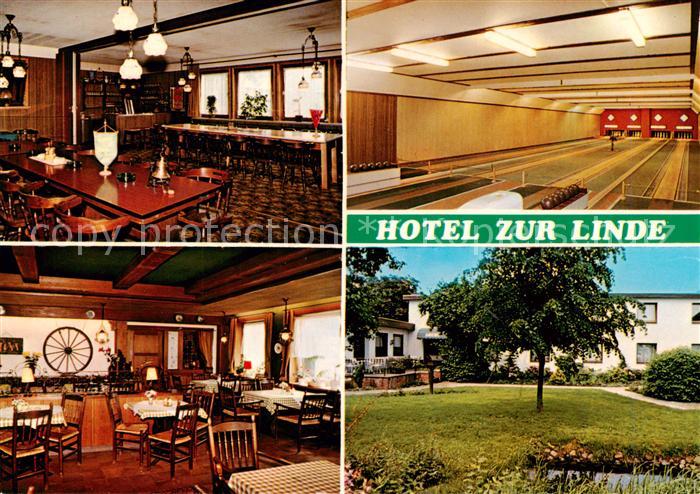 Hittfeld Hotel Zur Linde Gastraeume Parkt Bowlingbahn