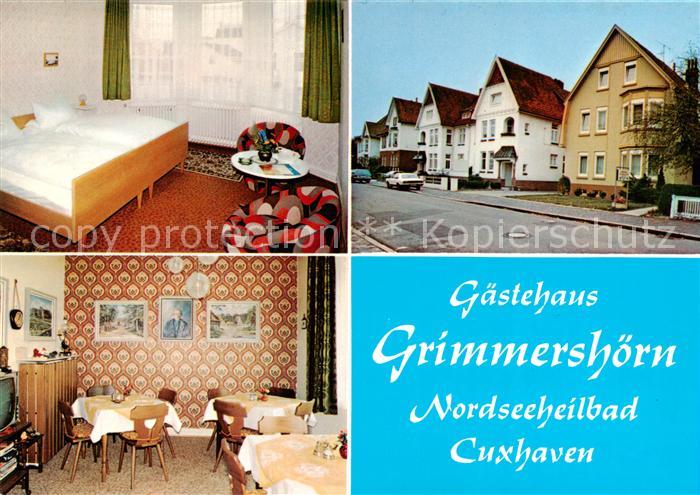 Cuxhaven Nordseebad Gaestehaus Grimmershoern Zimmer Gaststube