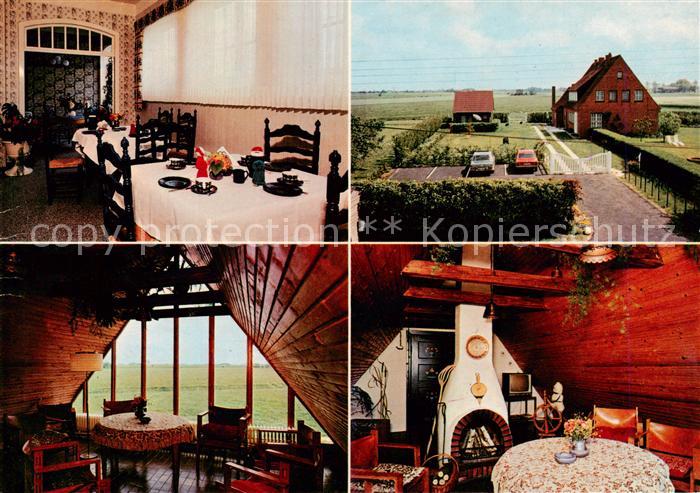 Kronprinzenkoog Haus am Deich Gastraeume Zimmer Panorama