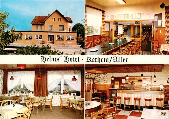 Rethem Aller Helms Hotel Kegelbahn Gaststube Bar