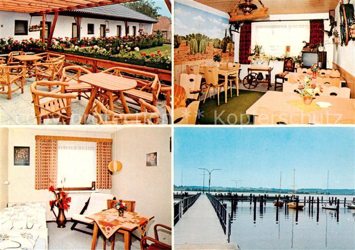 Kappeln Schlei Pension Barbara Terrasse Gaststube Zimmer Mole