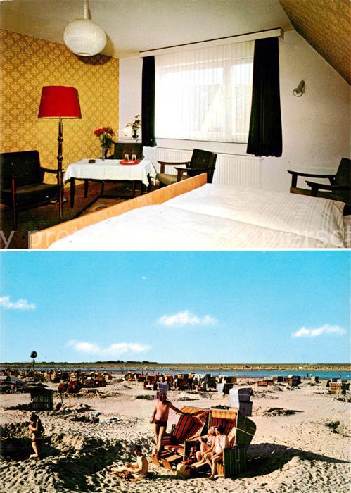 Buesum Nordseebad Pension Achtern Diek Zimmer Strandpartie