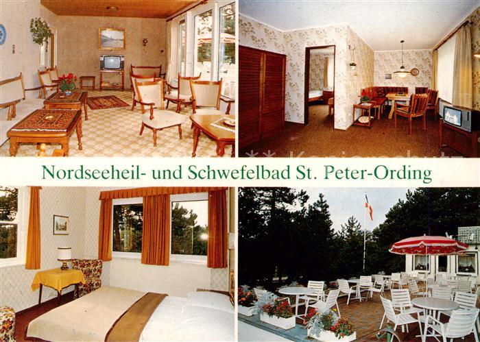 St Peter-Ording Kurpension Tannenhof Fremdenzimmer Aufenthaltsraum Terrasse
