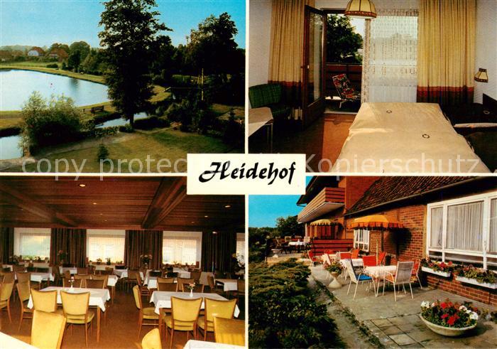 Dorfmark Bad Fallingbostel Hotel Restaurant Heidehof Fremdenzimmer Teich
